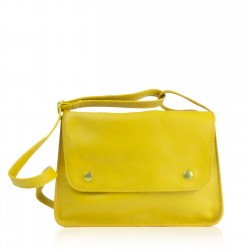 Sac Petit Vintage - Jaune - 100% Cuir