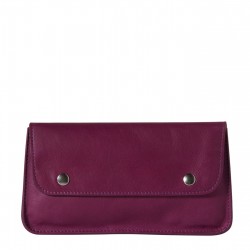 Portefeuille Vintage - Fuchsia - 100% Cuir