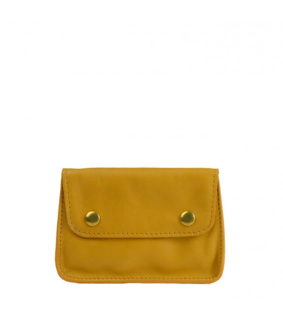 Pochette Vintage - Ocre - 100% Cuir