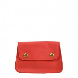 Pochette Vintage - Rouge - 100% Cuir