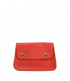 Pochette Vintage - Rouge - 100% Cuir