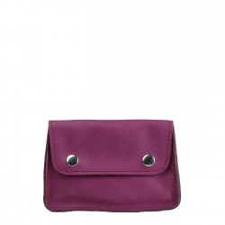 Pochette Vintage - Fuchsia - 100% Cuir