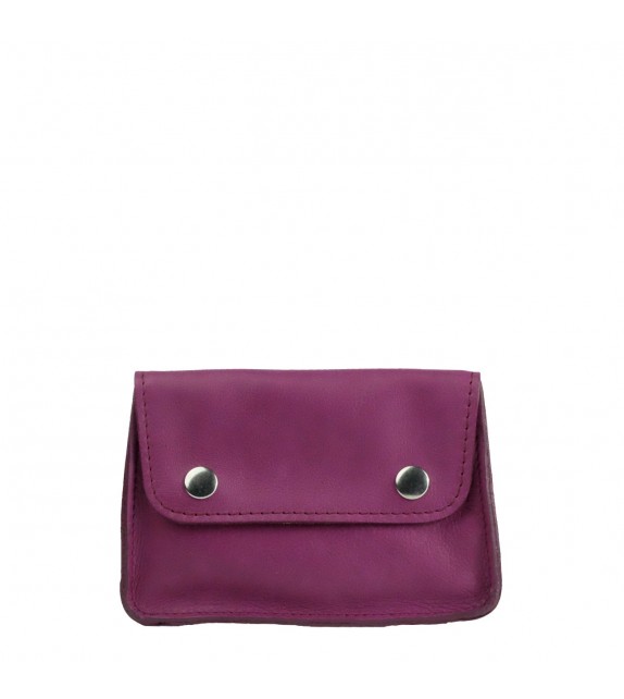 Pochette Vintage - Fuchsia - 100% Cuir