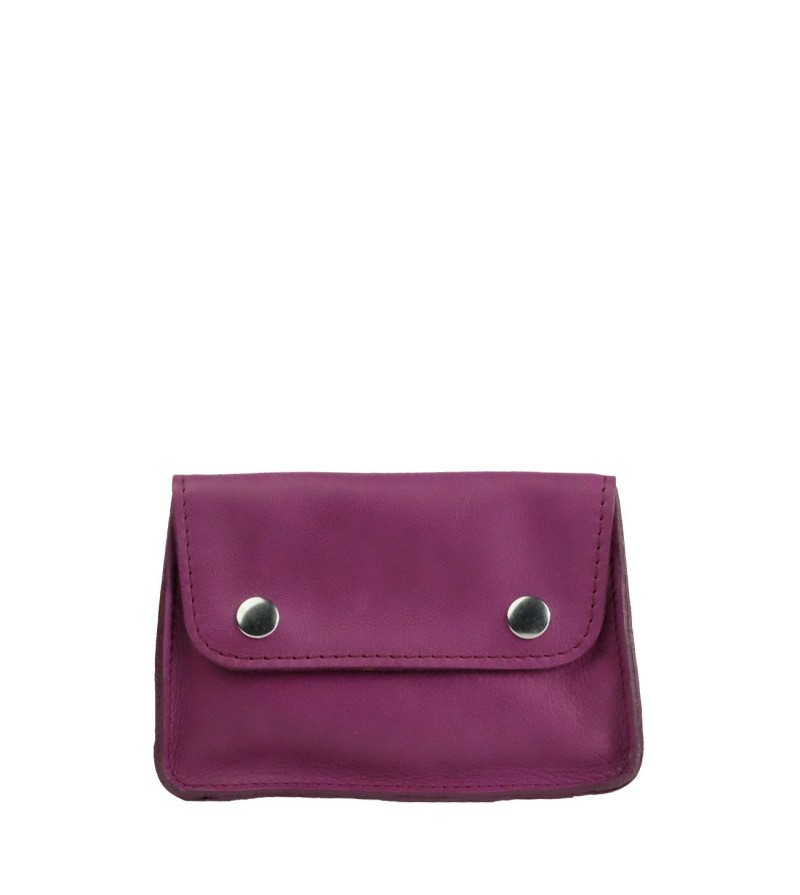 Pochette Vintage Cuir Fuchsia Femme Petite maroquinerie