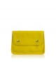 Pochette Vintage - Jaune - 100% Cuir