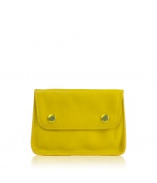 Pochette Vintage - Jaune - 100% Cuir