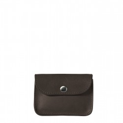 Porte-monnaie Vintage - Anthracite - 100% Cuir