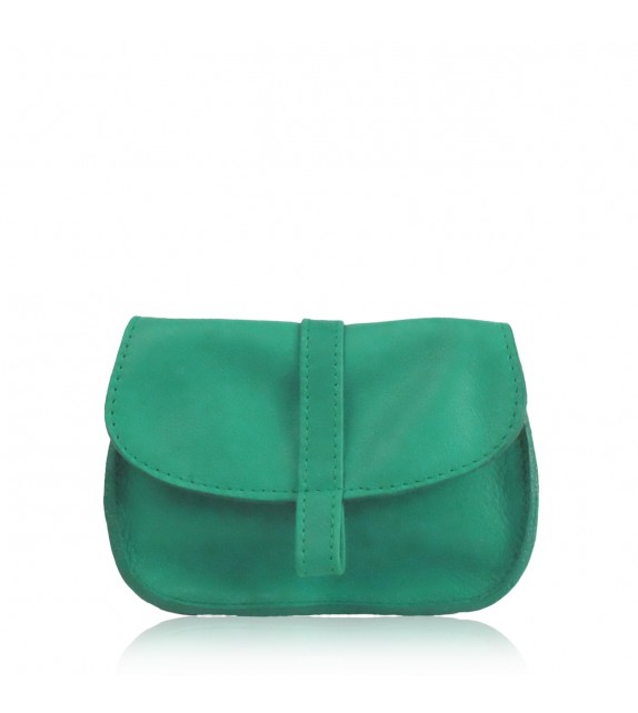 Pochette EMA - Lagon - 100% Cuir