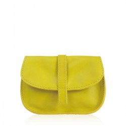 Pochette EMA - Jaune - 100% Cuir