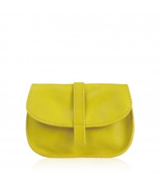 Pochette EMA - Jaune - 100% Cuir