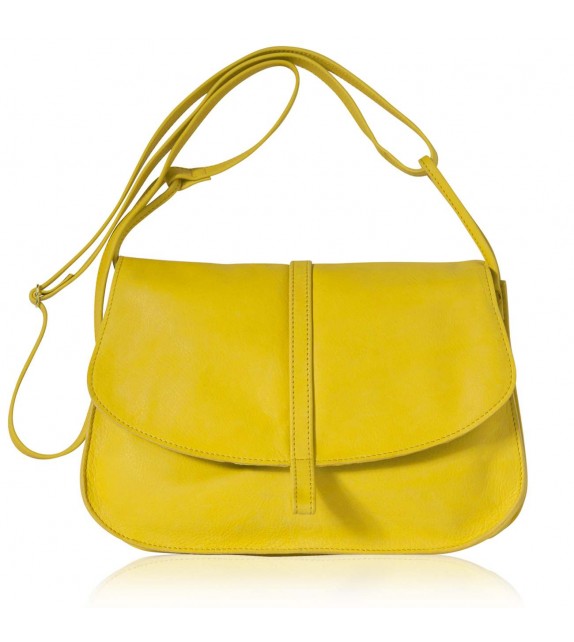 Sac Grand EMA - Jaune - 100% Cuir