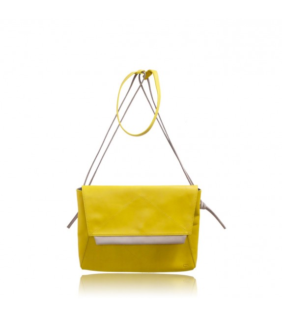 Sac Petit Aline en cuir Jaune