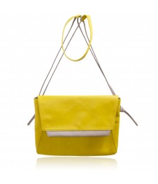 Sac Grand Aline en cuir Jaune