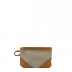 Pochette HOBO S Noisette - Toile et cuir