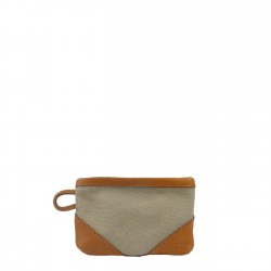 Pochette HOBO S Noisette - Toile et cuir