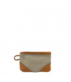 Pochette HOBO S Noisette - Toile et cuir