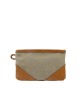 Pochette HOBO M Noisette - Toile et Cuir