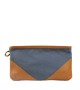 Pochette HOBO L Gris - Toile et Cuir