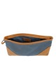 Pochette HOBO L Gris - Toile et Cuir