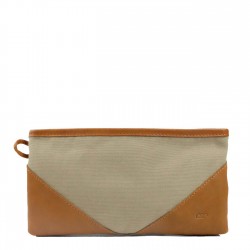 Pochette HOBO L Noisette - Toile et Cuir