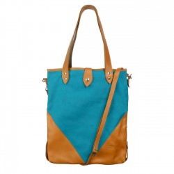 Sac HOBO M - Jade - Toile et Cuir