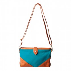 Sac HOBO XS - Jade - Cuir et Toile