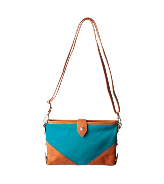 Sac HOBO XS - Jade - Cuir et Toile