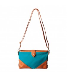 Sac HOBO XS - Jade - Cuir et Toile